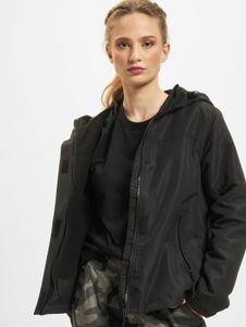 Stylish Brandit women's jacket with zipper and Velcro closure, black