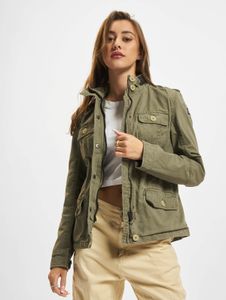 Veste fonctionnelle Brandit pour femme, avec fermetures éclair, poches, en coton, kaki