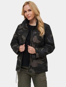 Veste décontractée Brandit pour femme, avec fermetures éclair, poches et motif camouflage