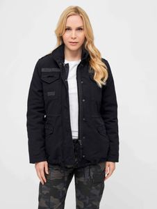 Functional Brandit women's jacket with zippers, pockets, cotton, black