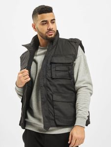 Giacca da uomo moderna Brandit con chiusura a zip e velcro, nera