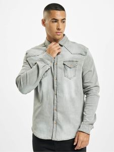 Polo da uomo moderna Brandit elasticizzata in cotone, grigia