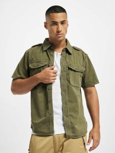 Camisa polo moderna Brandit para hombre con algodón color caqui