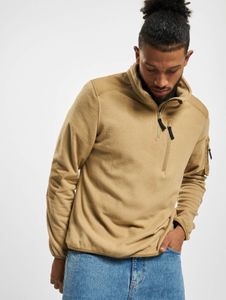 Felpa da uomo Brandit morbida con cerniera, in pile, beige