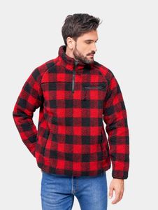 modernes Brandit Herren Sweatshirt Rot/Schwarz