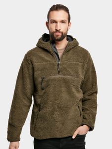 Sudadera cómoda con capucha para hombre de la marca Brandit en color caqui.