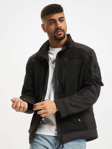 Functional Brandit men's jacket with zippers and pockets, black