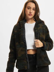 simple Brandit women's jacket with zippers, pockets, camouflage