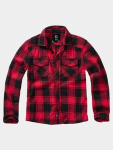 Polo unisexe Modern Brandit en coton, rouge/noir