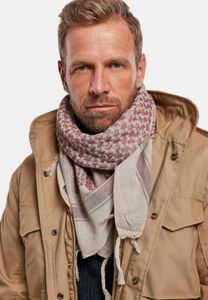 Sciarpa unisex moderna Brandit in cotone beige/rosso bordeaux