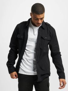 Polo homme Brandit polyvalent à poches, en coton noir