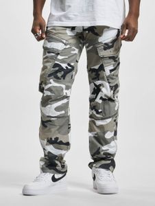 Vaqueros Brandit para hombre, corte ajustado, elásticos, con cordón ajustable, de algodón, estampado de camuflaje.