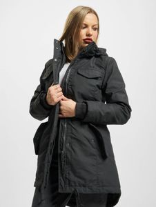 Veste Brandit pour femme, style décontracté, avec cordon de serrage et fermeture éclair, grise