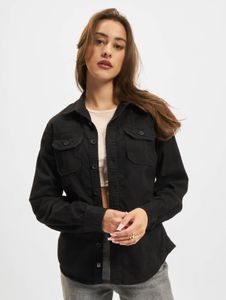 Polo da donna Brandit versatile con tasche, in cotone, nera