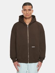 Casual Bazix Republiq men's hoodie with cotton, brown