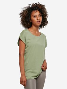 sportliches Build Your Brand Damen T-Shirt 140 g/m² mit Baumwolle Grün