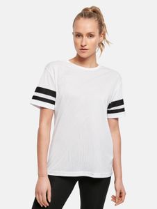 T-shirt da donna Modern Build Your Brand in tessuto a rete 130 g/m² Bianco/Nero