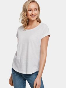 modernes Build Your Brand Damen T-Shirt 140 g/m² mit Baumwolle Weiß