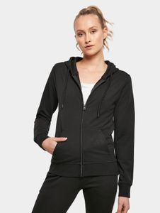 Comoda felpa con cappuccio da donna Build Your Brand, elasticizzata, con ampio cappuccio e coulisse, in cotone, nera.