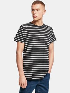 T-shirt sportiva da uomo Build Your Brand 180 g/m² in cotone nero/bianco