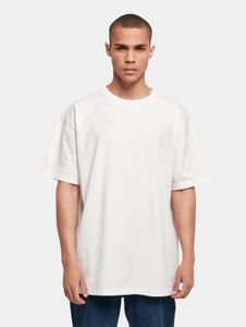 lässiges Build Your Brand Herren T-Shirt Oversize 240 g/m² mit Baumwolle Weiß