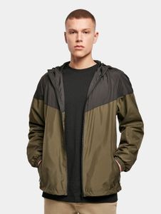 Functional Build Your Brand men's jacket with drawstring and zipper, 78 g/m², khaki
