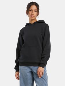 Sweat à capuche confortable pour femme Build Your Brand, 330 g/m², 100 % coton, noir