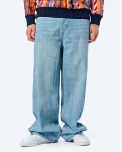bequeme Carlo Colucci Herren Jeans mit Baumwolle Hell-Blau