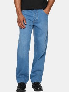 Jeans casual da uomo Dada Supreme con tasche con cerniera, in cotone, blu