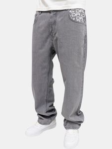 Pantalones vaqueros cómodos para hombre Dada Supreme con cremallera, denim con algodón, color gris.