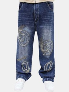 stylische Dada Supreme Herren Jeans Reißverschluss Taschen mit Baumwolle Blau