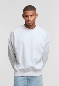 Sudadera informal DEF para hombre, puños acanalados, corte oversize, algodón, gris.