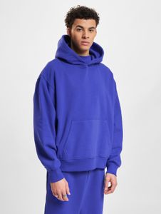 Sudadera con capucha cómoda para hombre de la marca DEF, con bolsillos y capucha, 360 g/m² de algodón, color azul.