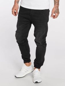 Jeans da uomo DEF eleganti con tasche elasticizzate, vestibilità slim, in cotone, neri