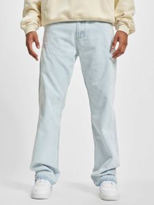moderne DEF Herren Jeans Straight Fit Reißverschluss mit Baumwolle Blau