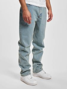 Pantalones vaqueros DEF para hombre, cómodos, de corte recto, acolchados con algodón, de color azul y con bolsillos.