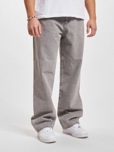 Jeans da uomo DEF moderni con tasche con cerniera, in cotone, grigi
