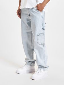 Comfortable DEF men's jeans with zipper pockets, cotton, blue