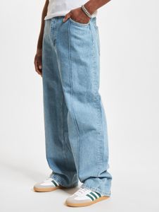 Casual DEF men's jeans, zip-up, straight fit, cotton, light blue
