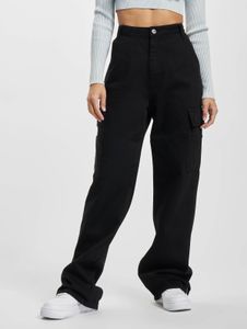 Casual DEF women's jeans with zipper pockets, cotton, black