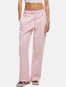 Casual DEF women's trousers with drawstring, cotton, pink