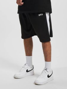 Pantalones cortos de verano DEF para hombre con cordón ajustable y bolsillos, color negro.