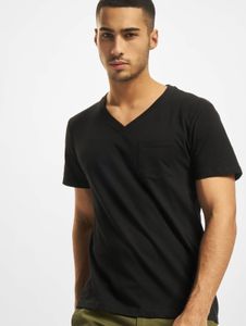 sporty DEF men's T-shirt with cotton, black
