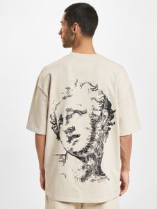 lässiges DEF Herren T-Shirt Oversize mit Baumwolle Beige