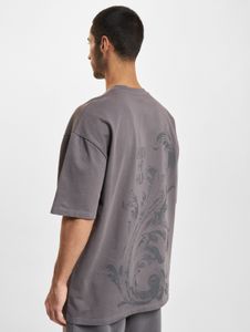 T-shirt casual da uomo DEF in cotone oversize, grigia