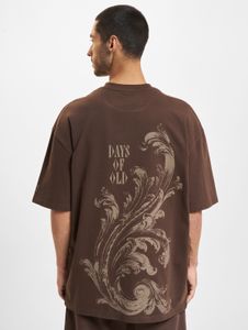 T-shirt sportiva oversize da uomo DEF in cotone, marrone