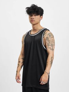 Camiseta informal de canalé DEF para hombre, color negro/blanco