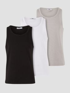 Modern DEF men's t-shirt with zipper and pockets, made of cotton, black/white/grey