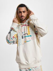 Casual Dangerous DNGRS men's hoodie with large hood, drawstring, cotton, white