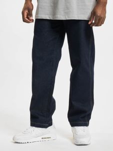 Jeans casual da uomo Dangerous DNGRS con chiusura a zip, in cotone, blu navy